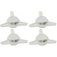 Set 4 étoiles chromées 3 hélices spinners roue | Rétro Jante