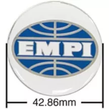 Set 4 autocollants cache-moyeu 43mm Bleu/Noir EMPI ou Blanc GT | Rétro Jante