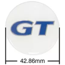 Set 4 autocollants cache-moyeu 43mm Bleu/Noir EMPI ou Blanc GT | Rétro Jante