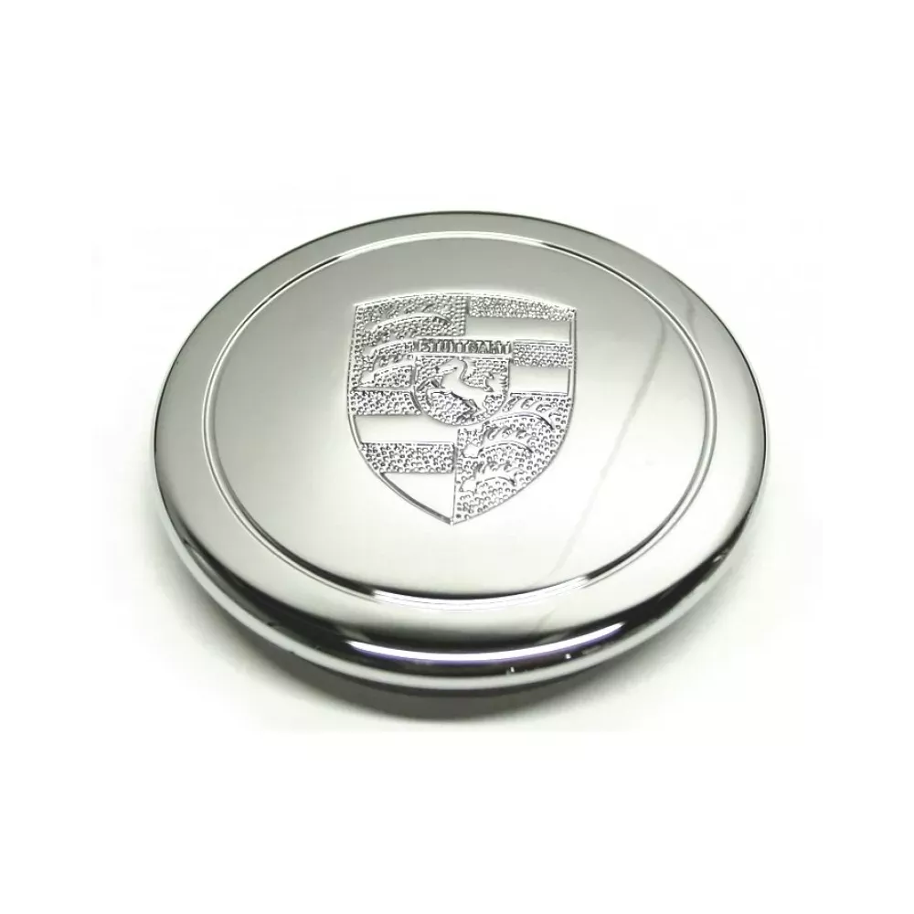 Cache-moyeu métal chromé jante Fuchs Porsche 911 (Standard ou Surélevé) | Rétro Jante
