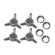Set de 4 enjoliveurs centraux 3 branches vintage | Rétro Jante