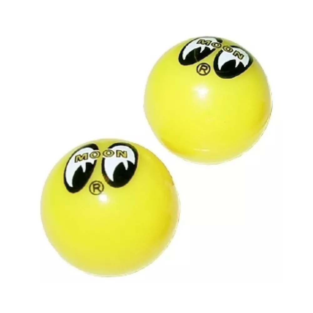 Set de 2 capuchons de valves de roues ronds Moon | Rétro Jante