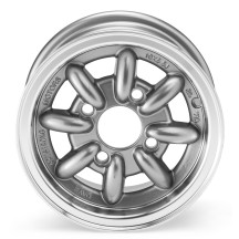 Minilite 10X5.5, PCD 4X101.6, ET33, Gun metal + lèvre d'usinage.
