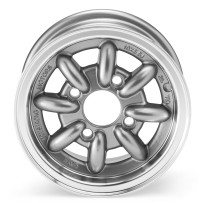 Minilite 10X5.5, PCD 4X101.6, ET33, Gun metal + lèvre d'usinage.