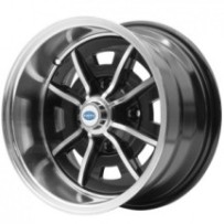 Jante SPRINTSTAR noire et polie 8x15" en 4x130 (ET -18)