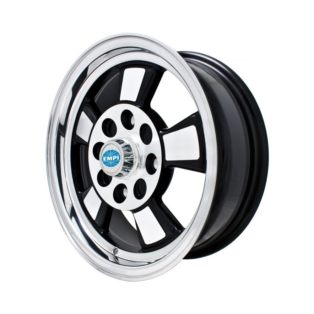 VW 4x130 Jante Riviera Noire et Polie 5.5x15 (ET17) | Rétro Jante