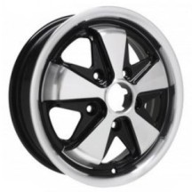 Jante SSP Style Fuchs Noire et Polie 4.5x15 (5x130 ET45) | Rétro Jante