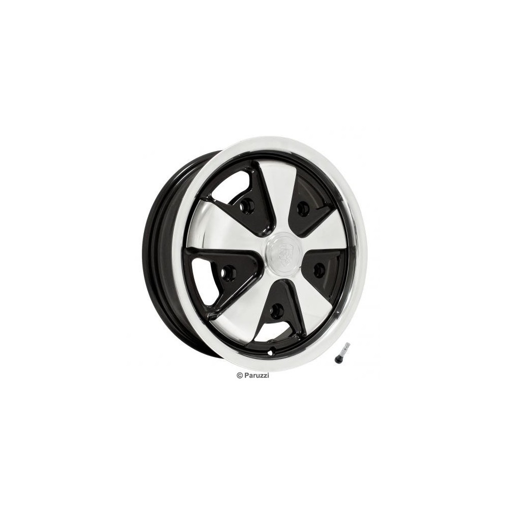 Jante alliage 911 polie d√©taill√©e en noire int/ext EMPI