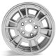 Jante aluminium gris argent pour Fiat DINO et Ferrari, vue latérale avec spécifications.