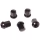 Set 5 écrous alu Porsche 14x1.5 appui bombé Noir/Chrome | Rétro Jante