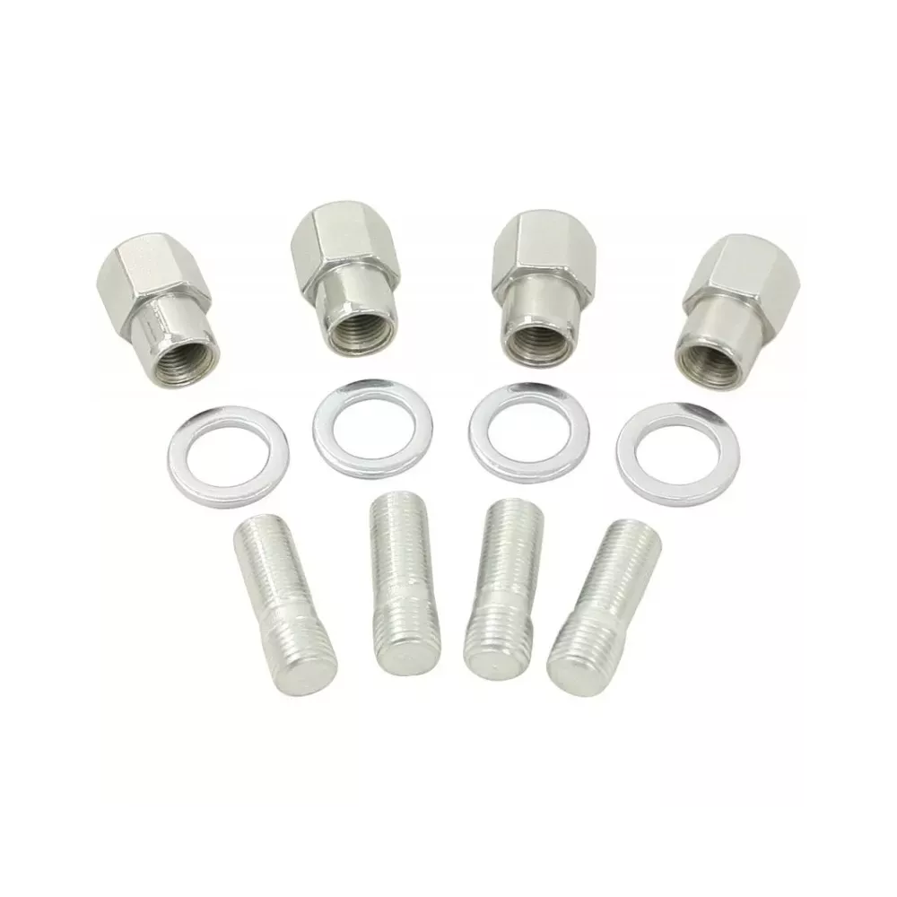 Set 4 écrous et goujons roue appui plat | Rétro Jante