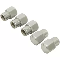 Set 5 écrous roue chromés appui plat 12x1.5 | Rétro Jante