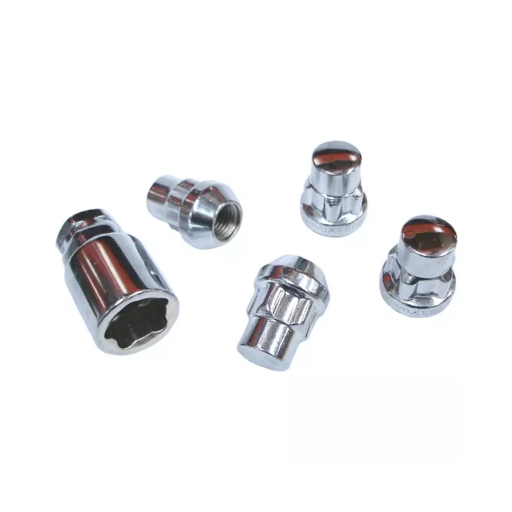 Set 4 écrous antivol roue appui conique (12x1.5 / 14x1.5)
