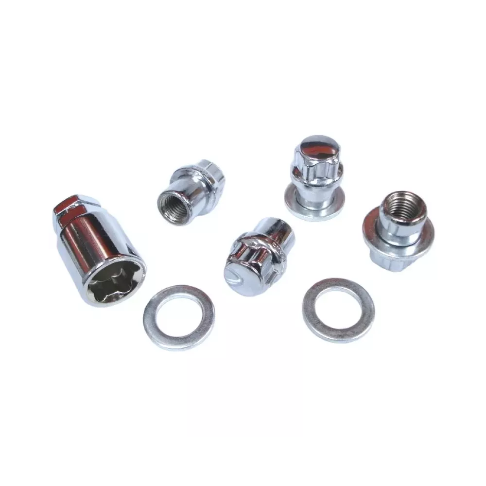 Set 4 écrous antivol roue appui plat 12x1.5 | Rétro Jante
