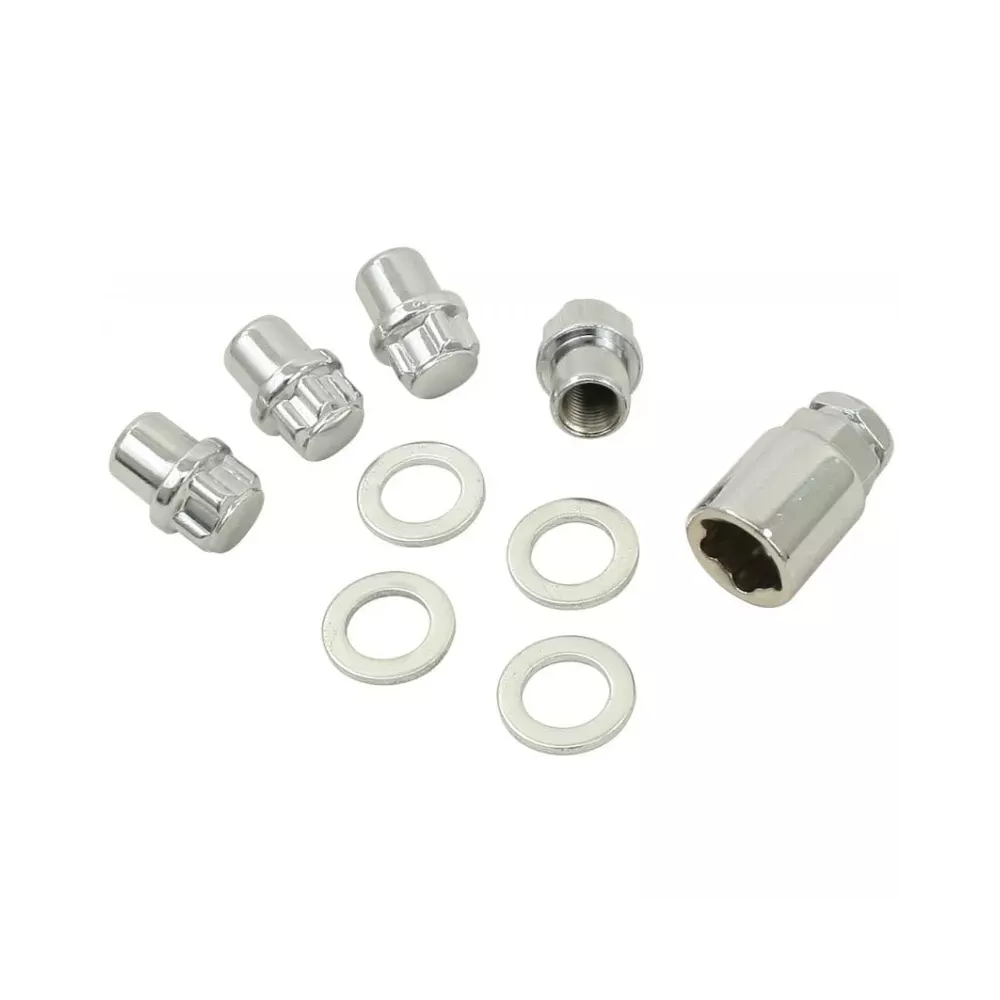 Set 4 écrous antivol roue appui plat 1/2x20 | Rétro Jante